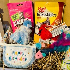 Cat Toy Set - Blue and Red